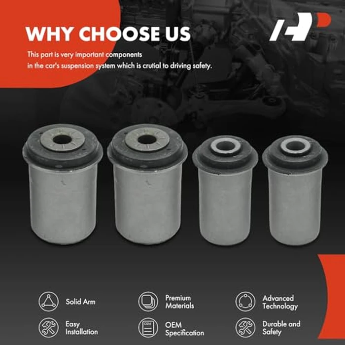 A-Premium Set of 4, Front Lower Control Arm Bushing Kit, Compatible with Ford F-150 1997-2003, F-150 Heritage 2004, F-250 1997-1998, Expedition 1997-2002 & Lincoln Navigator 1998-2002, RWD by A-premium - Image 5