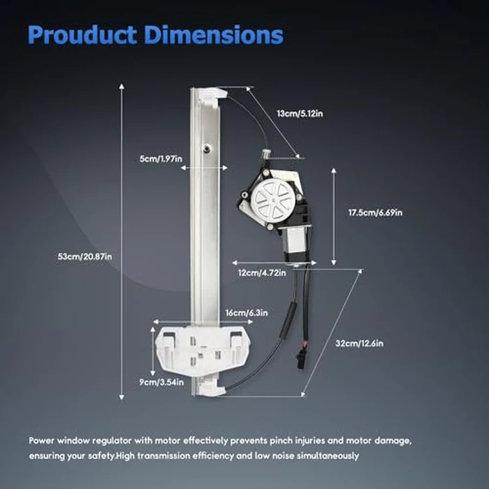 OTO-K Front Side Passenger Window Regulator With Motor Assembly Compatible with Jeep Wrangler 2007-2017,Wrangler JK 2018,748-913 by OTO-KAUTOPARTS - Image 5