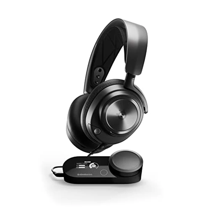 SteelSeries Arctis Nova Pro Multi-System Gaming Headset - Premium Hi-Fi Drivers - Hi-Res 360 degrees Spatial Audio - GameDAC Gen 2 - ESS Sabre Quad-DAC - Stealth Retractable Mic - PC, PS5, PS4, Switch by SteelSeries - Used - Good condition - CA$184.11