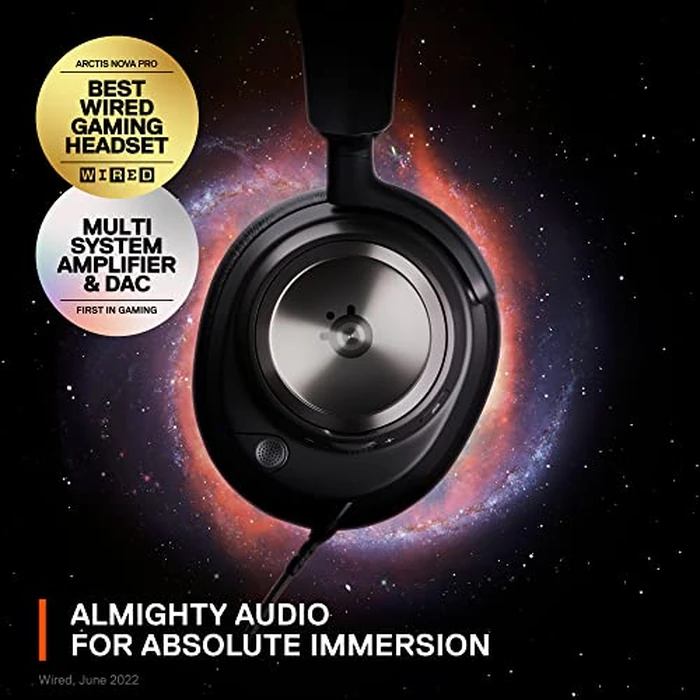SteelSeries Arctis Nova Pro Multi-System Gaming Headset - Premium Hi-Fi Drivers - Hi-Res 360 degrees Spatial Audio - GameDAC Gen 2 - ESS Sabre Quad-DAC - Stealth Retractable Mic - PC, PS5, PS4, Switch by SteelSeries - Image 3