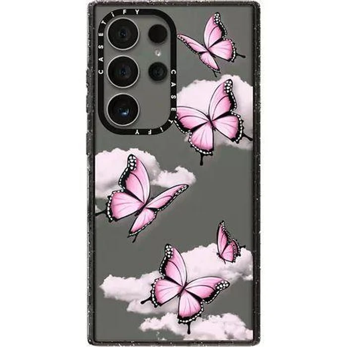 CASETiFY Impact Phone Case for Galaxy S24 Ultra - Pink Butterflies by CASETiFY - Image 1