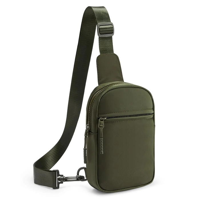 CHOLISS Small Sling Bag for Women and Men, Crossbody Bags Trendy Fanny Packs Chest Bag with Extended Strap, Green by CHOLISS - Used - Like New condition