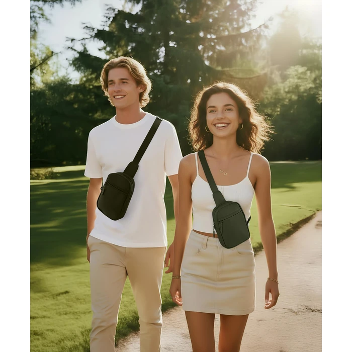 CHOLISS Small Sling Bag for Women and Men, Crossbody Bags Trendy Fanny Packs Chest Bag with Extended Strap, Green by CHOLISS - Image 3