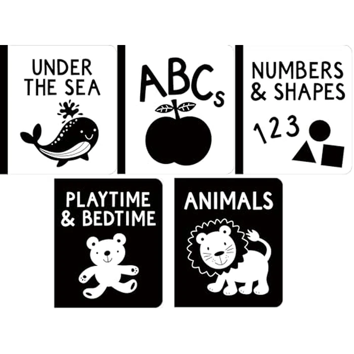 My Little Black and White Board Book Library - Set of 5 High Contrast Board Books (What Does Baby See?) by PETER PAUPER PRESS - Image 2