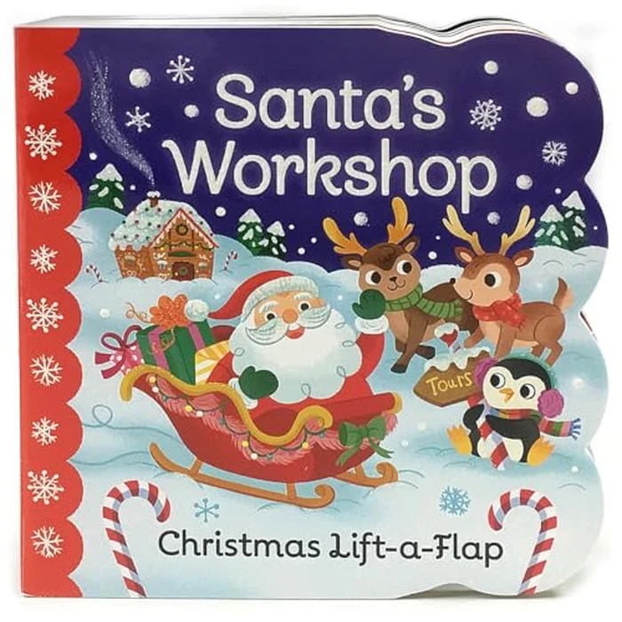 Santa's Workshop: A Christmas Lift-a-Flap Board Book for Babies and Toddlers by Cottage Door Press - Used - Very Good condition