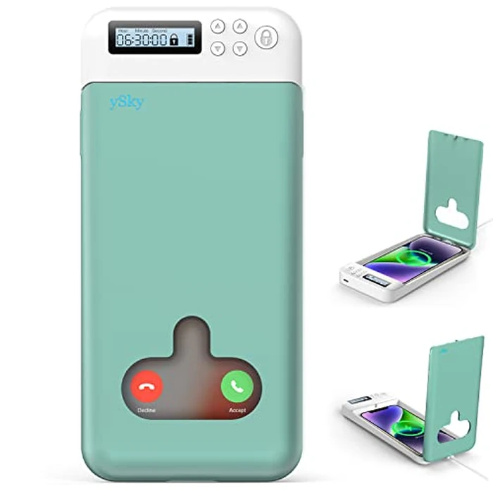ySky Timed Phone Lock Box for iPhone and 6.7inch Phones, Cellphone Jail Locker with Timer to Prevent Addiction | Unplug from Video Games, Social Media to Achieve Goals by ySky - Used - Very Good condition - CA$34.86