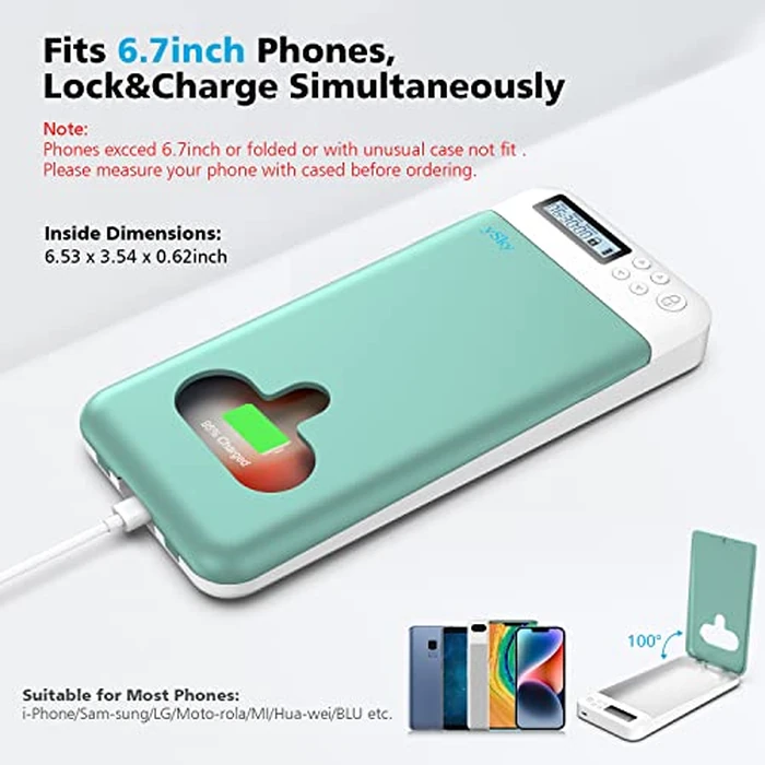 ySky Timed Phone Lock Box for iPhone and 6.7inch Phones, Cellphone Jail Locker with Timer to Prevent Addiction | Unplug from Video Games, Social Media to Achieve Goals by ySky - Image 4