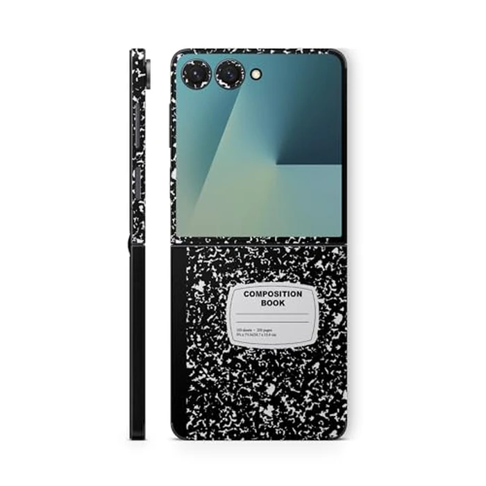 Phone Skin Compatible with Samsung Galaxy Z Flip 7 - Composition Book - Premium 3M Vinyl Protective Wrap Decal Cover - Easy to Apply | Crafted in The USA by MightySkins by Vision Signs & Graphics - Used - Like New condition