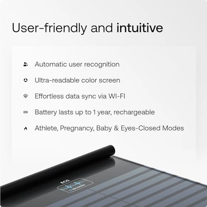 WITHINGS Body Scan - Connected WiFi Scale to Improve Your Health, BIA Personal Scale, Body Composition Analysis, Body Fat, Muscle Mass, Water Percentage by Withings - Image 6