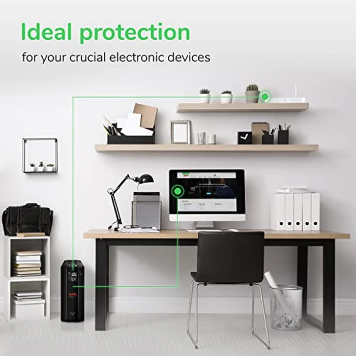 APC UPS Back-UPS Pro 1500VA UPS, 900W Battery Backup & Surge Protector, AVR, 10 Outlets (NEMA 5-15R), LCD, BX1500M Uninterruptible Power Supply for Computers, Wi-Fi Routers, Home Office Electronics by APC - Image 5