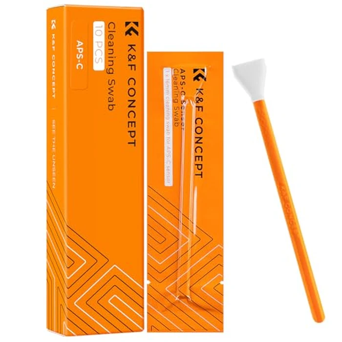 K&F Concept 10 Pack APS-C-Frame Sensors Cleaning Swabs, DSLR SLR Digital Camera Dry CCD CMOS Clean Swabs Compatible with Nikon Sony Canon DSLR Camera Sensor by K&F CONCEPT - Image 1