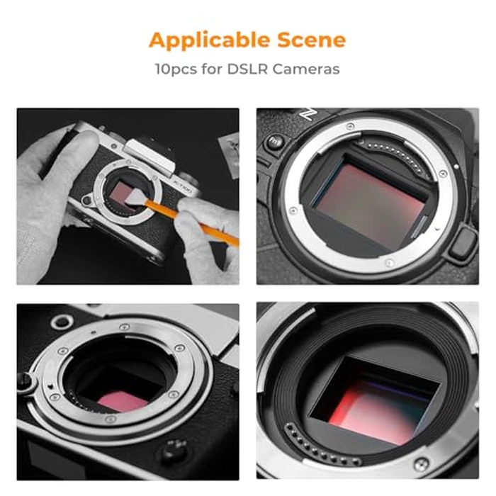 K&F Concept 10 Pack APS-C-Frame Sensors Cleaning Swabs, DSLR SLR Digital Camera Dry CCD CMOS Clean Swabs Compatible with Nikon Sony Canon DSLR Camera Sensor by K&F CONCEPT - Image 8