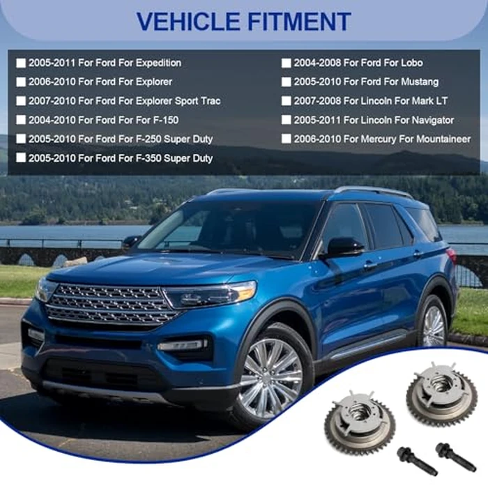 Timing Camshaft Sprocket Cam Phaser For 2005-2014 For Ford Expedition,2006-2010 For Ford Explorer,2004-2010 For Ford F-150,2005-2010 For Ford F-250/F350 Super Duty,2005-2010 For Ford Mustang by WQ W&Q AUTO PARTS - Image 2