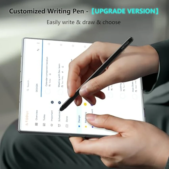 Nillkin for Samsung Galaxy Z Fold 7 Case with Upgraded Pen & Screen Protector, Fast Wireless Charging, Superior Liquid Silicone, Protective Slim Phone Case with Stylus for Galaxy Z Fold 7, Gray by Nillkin - Image 2