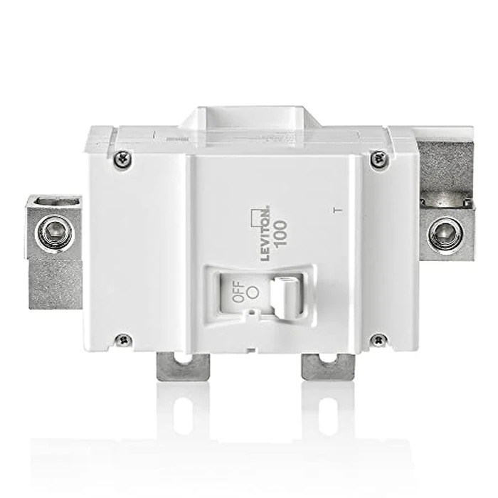 Leviton Main Circuit Breaker, 100 Amp, 2-Pole, Thermal Magnetic, LM100-T, White by Leviton - Image 1