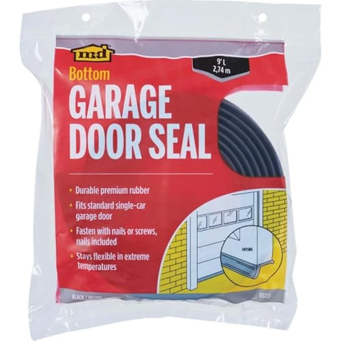 M-D Building Products 03723 9 ft. Black Rubber Garage Door Bottom Seal by M-D Building Products - Image 7