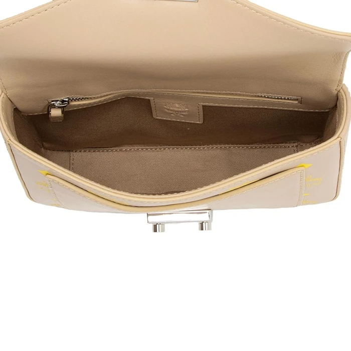 MCM Leather Color Splash Millie Small Crossbody - Leather - Yellow/Beige by MCM - Image 6