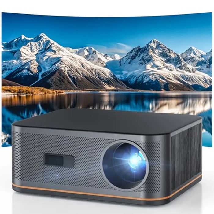 2000 ANSI 4K Decoding Projector with WiFi and Bluetooth, HAPPRUN Movie Home Theater with Auto Focus, 300'' Display for Indoor/Outdoor, Smart Proyector Compatible with Phone/TV Stick/PC/PS5 by HAPPRUN - Image 1