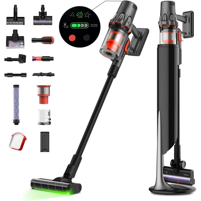 Deerma Cordless Vacuum Cleaner DEM-T50Station - Black/Red by Deerma - Refurbished - Excellent condition