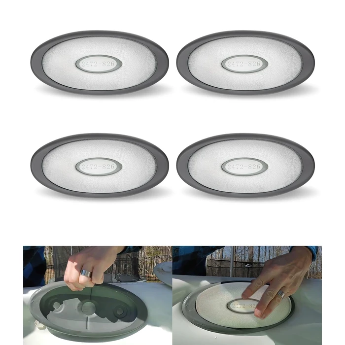 4PCS 2472-826 Oval Pillow Insert (2455-104) + Back Mount (2455-105) Replacement for Jacuzzi J-300 Series 2007+ Pillow Headrest by besttruck - Used - Like New condition - US$27.79