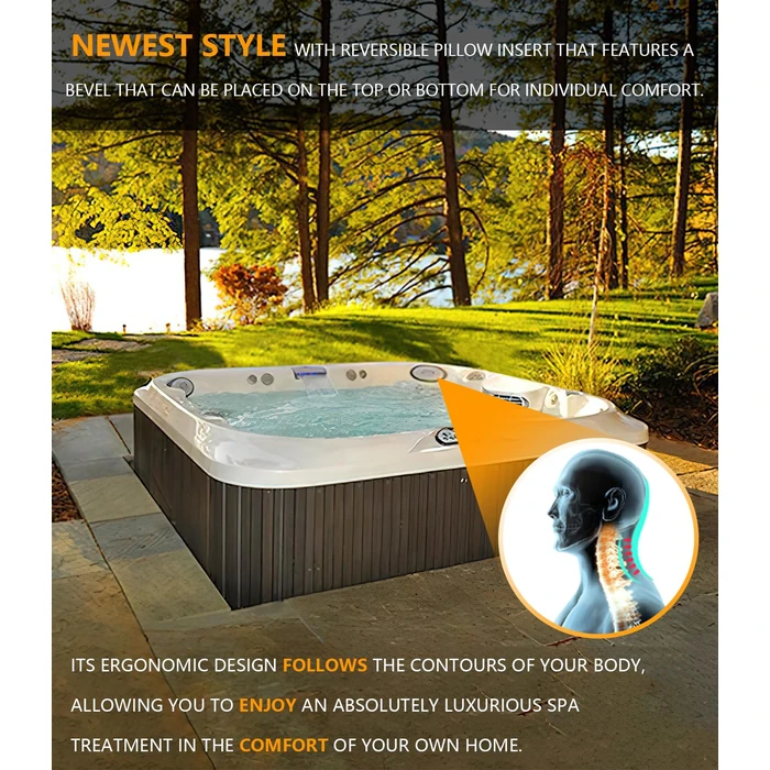 4PCS 2472-826 Oval Pillow Insert (2455-104) + Back Mount (2455-105) Replacement for Jacuzzi J-300 Series 2007+ Pillow Headrest by besttruck - Image 3