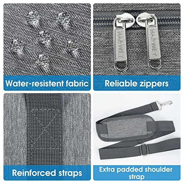 Narwey Foldable Carry on Luggage 22x14x9 Airline Approved Duffle Bag for Travel Packable Duffel Bag for Traveling Airplane for Women and Men 40L (Grey (With Shoulder Strap)) by Narwey - Image 3