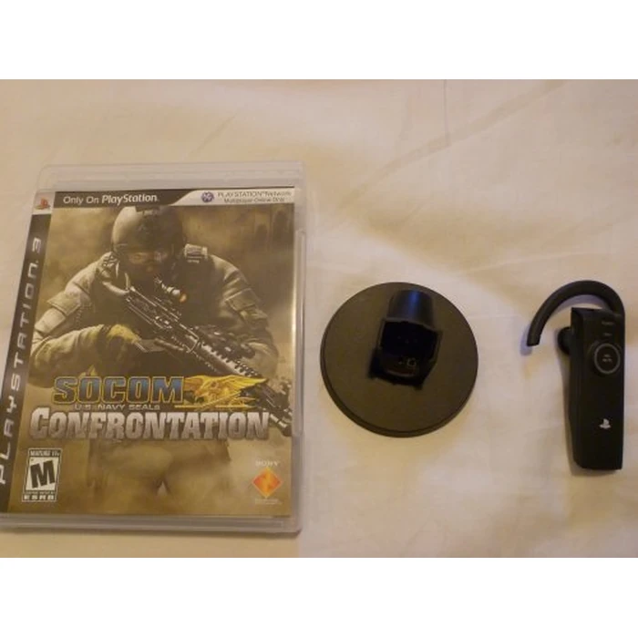 SOCOM: U.S. Navy SEALs Confrontation bundled with Bluetooth Headset - Playstation 3 by PlayStation - Used - Very Good condition