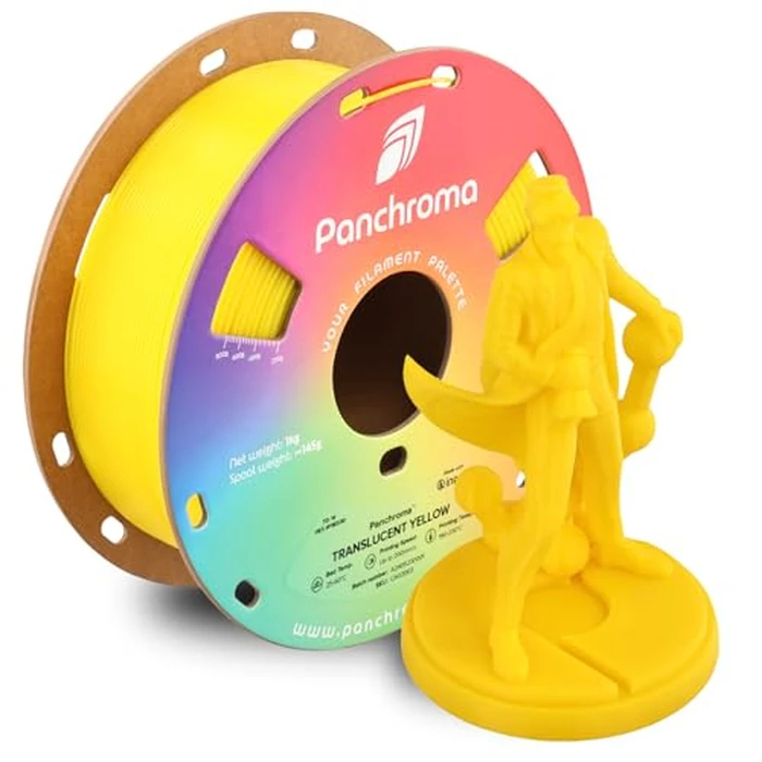 Polymaker Panchroma Translucent PLA Filament, Full Spectrum Compatible, Translucent Yellow 1.75mm 3D Printing Filament, 3D Printer PLA Filament, Fit Most FDM 3D Printers, 1kg Spool (2.2lbs) by Polymaker - Used - Like New condition - CA$23.30