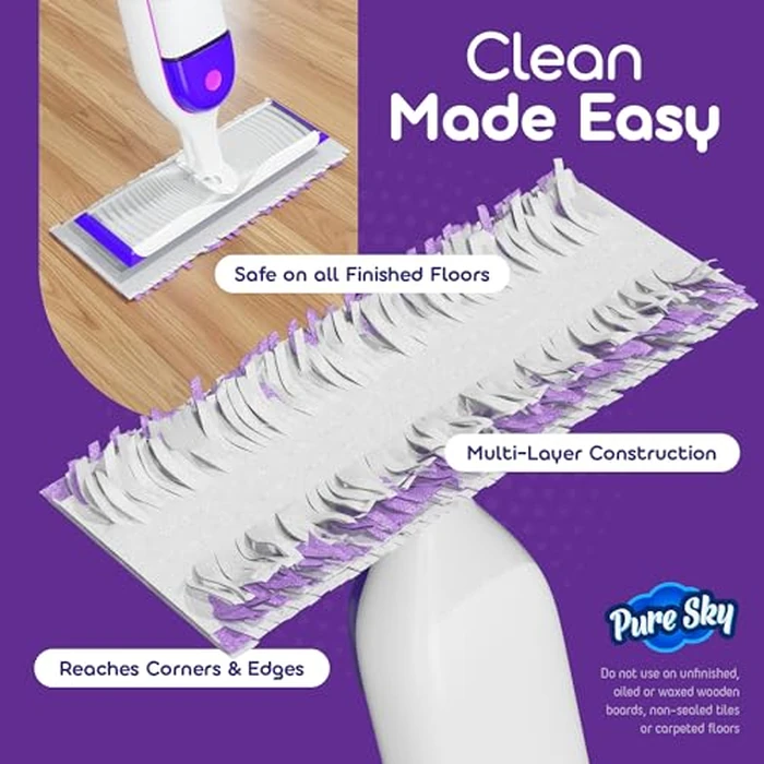 30 Pack Power Mop Refills, Pads for Swiffer PowerMop - Upgraded Design with Full Width, Improved Absorbent Layer, 5X Cleaning - Heavy Duty Replacement Compatible with Swiffer Power Mop Pads, Bulk Pack by persik - Used - Very Good condition - US$23.50