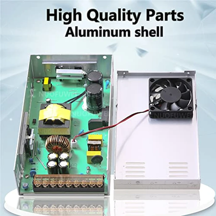 NUOFUWEI DC 24V 25A 600W Switching Power Supply Adapter 110V AC to DC 24V Converter 25A 600W Power Supply Transformer for Winch Car Jack LCD Monitor CCTV Security Camera Car Stereo and More 24V Device by NUOFUWEI - Image 3