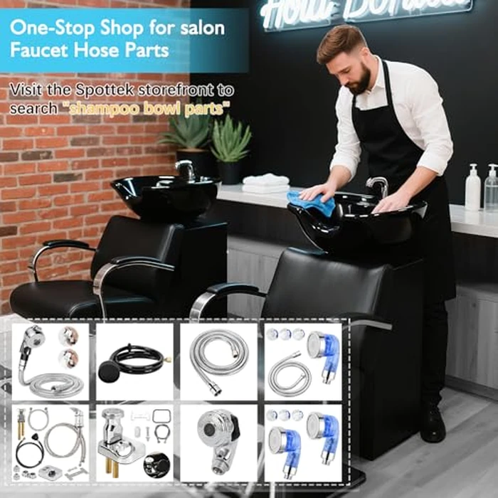 LukLoy 2 Pack Universal Salon Hair Trap P Trap for Shampoo Bowl Sink, 1-1/2" PVC Catch Chamber for Barber Backwash Sink, Beauty Barber Salon Equipment, Secure Fit, Easy Clean, Grey by LukLoy - Image 8