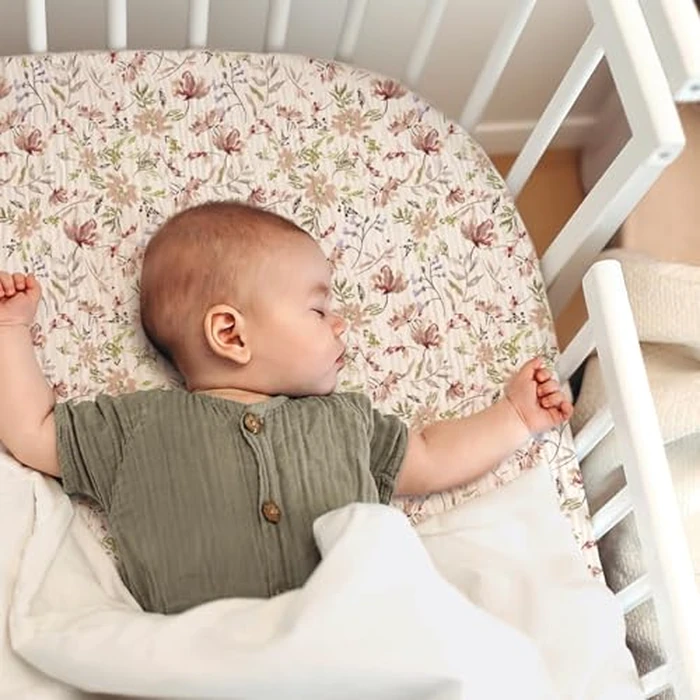 lulumoon Muslin Bassinet Sheets Baby: Cotton Bassinet Sheets Fitted for Boys and Girls - for Oval Rectangle or Hourglass Mattress by lulumoon - Image 8