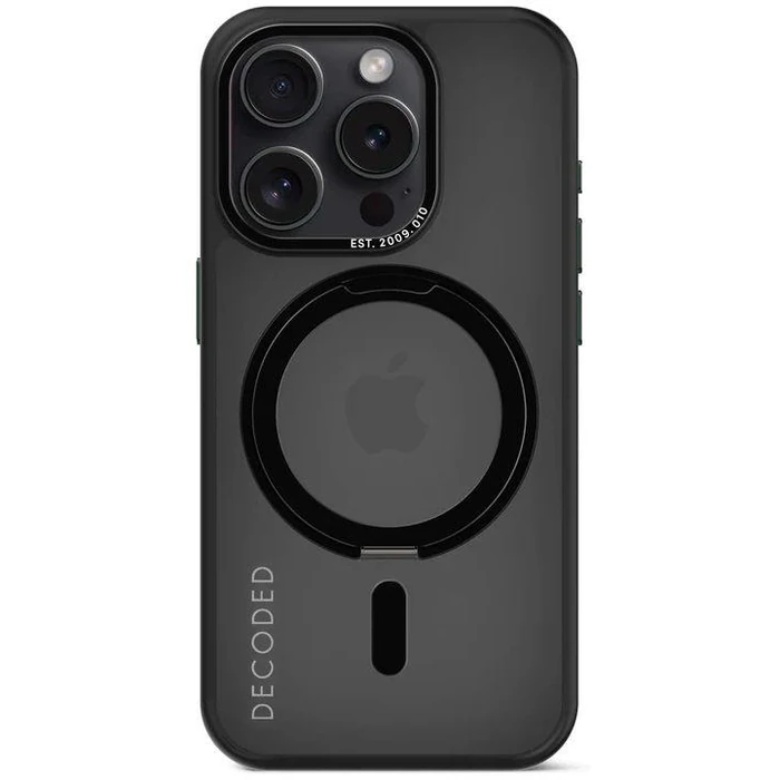 Decoded 360 Loop Stand Back Phone Case with MagSafe for iPhone 15 Pro - Frost Black by Decoded - Refurbished - Brand New condition