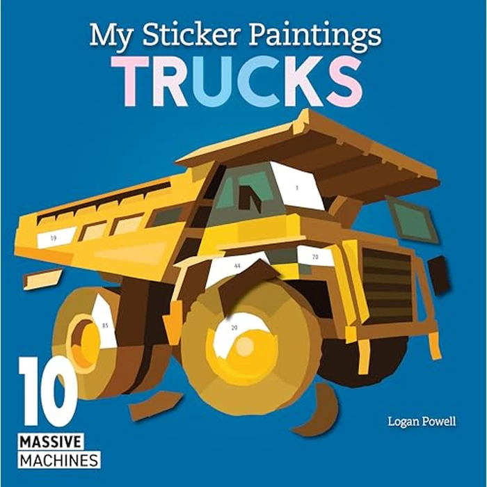 My Sticker Paintings: Trucks: 10 Massive Machines by Happy Fox Books - Used - Like New condition - CA$9.97