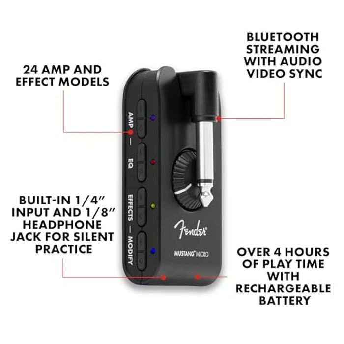 Fender Mustang Micro Headphone Amplifier, with 2-Year Warranty by Fender - Image 2