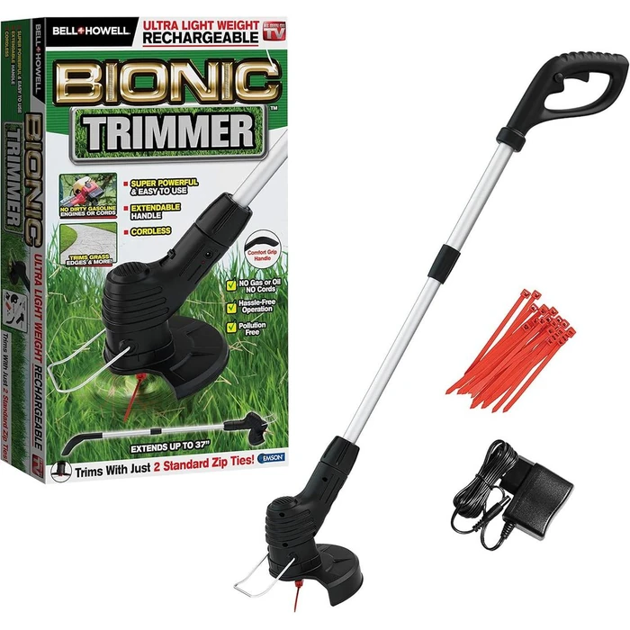Bell + Howell Bionic Trimmer Rechargeable Portable Garden Trimmer - Black/Grey by Bell + Howell - Image 1