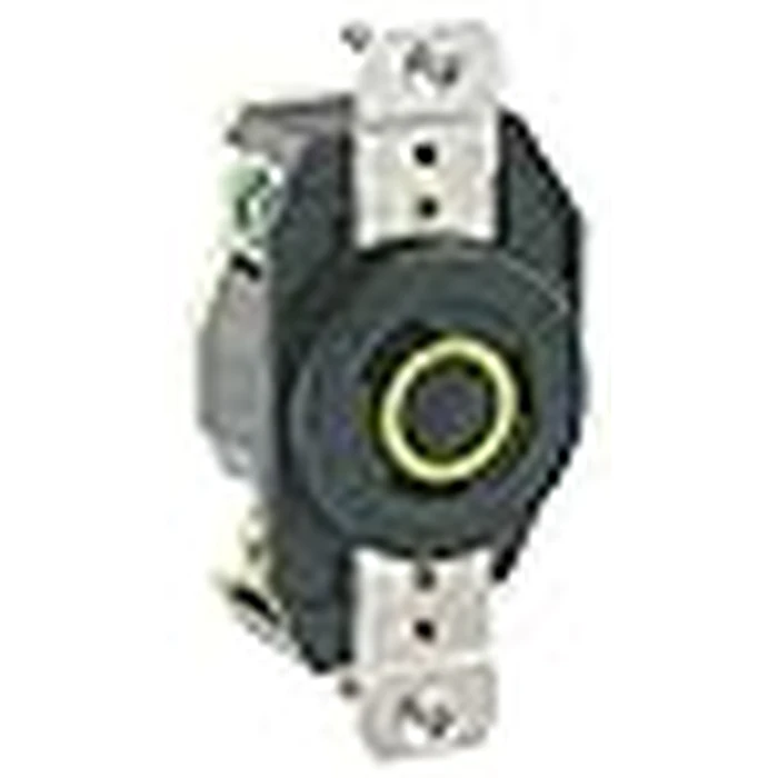 Leviton Flush Mounting Grounding Locking Receptacle, 20 Amp, 125 Volt, Industrial Grade, Grounding, V-0-MAX, 2310, Black by Leviton - Image 3