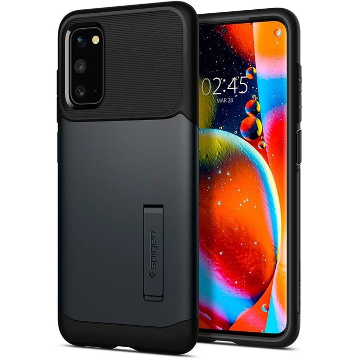 Spigen Slim Armor Phone Case for Samsung Galaxy S20 - Metal Slate by Spigen - Refurbished - Brand New condition