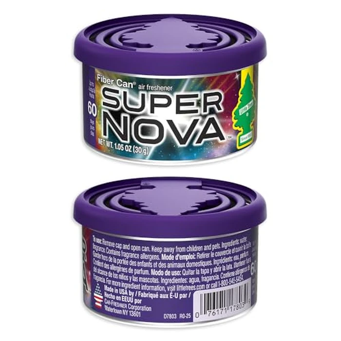 LITTLE TREES Car Air Freshener | Fiber Can Provides Long Lasting Scent for Auto or Home | Recycled Fiber | Supernova, 4 Air Fresheners by LITTLE TREES - Image 3