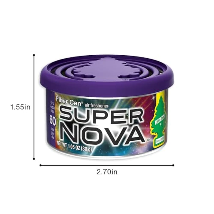 LITTLE TREES Car Air Freshener | Fiber Can Provides Long Lasting Scent for Auto or Home | Recycled Fiber | Supernova, 4 Air Fresheners by LITTLE TREES - Image 4