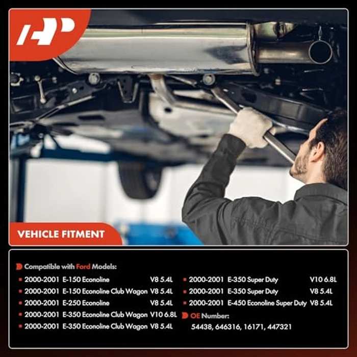 A-Premium Rear Catalytic Converter Kit Direct-Fit Compatible with Ford E-150/E-250 Econoline, E-350 Econoline Club Wagon, E-350 Super Duty, E-450 Econoline Super Duty, 5.4L 6.8L, EPA Compliant by A-Premium - Image 2