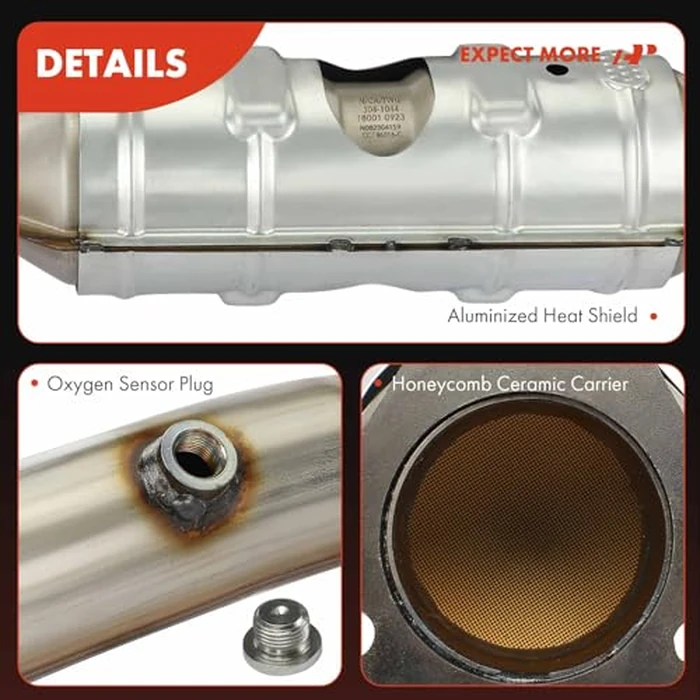 A-Premium Rear Catalytic Converter Kit Direct-Fit Compatible with Ford E-150/E-250 Econoline, E-350 Econoline Club Wagon, E-350 Super Duty, E-450 Econoline Super Duty, 5.4L 6.8L, EPA Compliant by A-Premium - Image 8