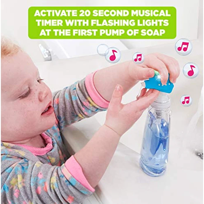 Baby Shark Musical Soap Pump Topper and Timer for Kids Hand Washing, Blue, 2 Pack by Ginsey - Image 3