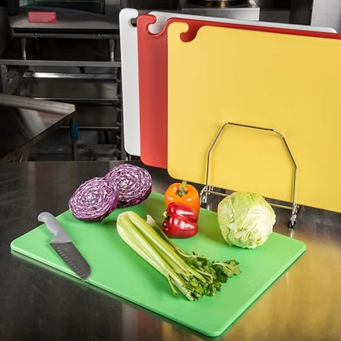 San Jamar Cut-N-Carry Plastic Cutting Board, Chopping Board, Cut Board Pro with Safety Hook for Kitchen, 18 X 24 X 0.5 Inches, Assorted by San Jamar - Image 7