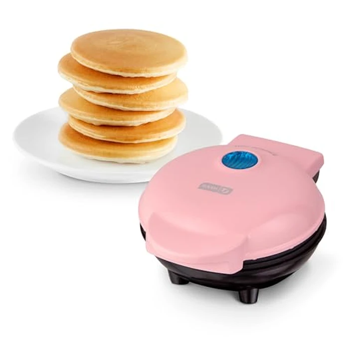 Dash Mini Maker Griddle - Compact Griddle for Creative Homemade Treats - PTFE nonstick surface, Quick Heat-Up System & Space-Saving Design - Pink by DASH - Image 1
