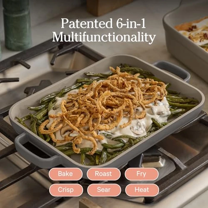 Our Place Mini Griddle Pan - 1.9L Nonstick Ceramic Sheet Pan & Stovetop Griddle with Handles | Toxin-Free Cast Aluminum | Oven Safe up to 232 degreesC | Compatible with All Cooktops | Char by Our Place - Image 3