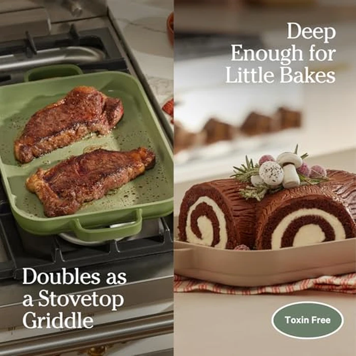 Our Place Mini Griddle Pan - 1.9L Nonstick Ceramic Sheet Pan & Stovetop Griddle with Handles | Toxin-Free Cast Aluminum | Oven Safe up to 232 degreesC | Compatible with All Cooktops | Char by Our Place - Image 5