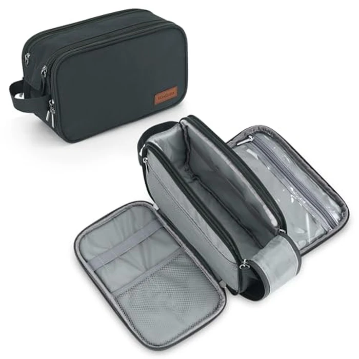 Wedama Toiletry Bag for Men, Handheld Travel Bag, Waterproof Toiletries, Thickened Polyester Dopp Kit, Toiletries Business Trips and Camping, Grey by Wedama - Image 1