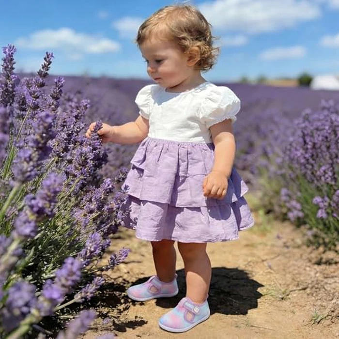 Toddler Boys Girls Cute Aqua Water Shoes Breathable Lightweight Sneakers for Beach Sandals Summer Shoes Water Sports Mesh GrBluePinkPurple 2-2.5 Years Toddler by JOINFREE - Image 2
