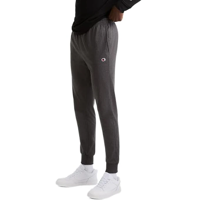 Champion Mens Joggers, Everyday Cotton, Lightweight Lounge Knit For Men, 31" Sweatpants, Granite Heather C Patch Logo, Large US by Champion - Used - Like New condition - US$16.63